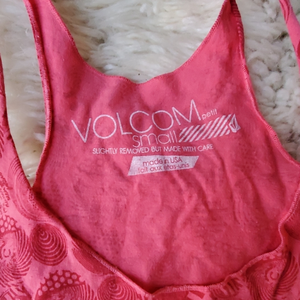 Volcom Raw Edge Graphic Print Racer Back Tank - Picture 2 of 7